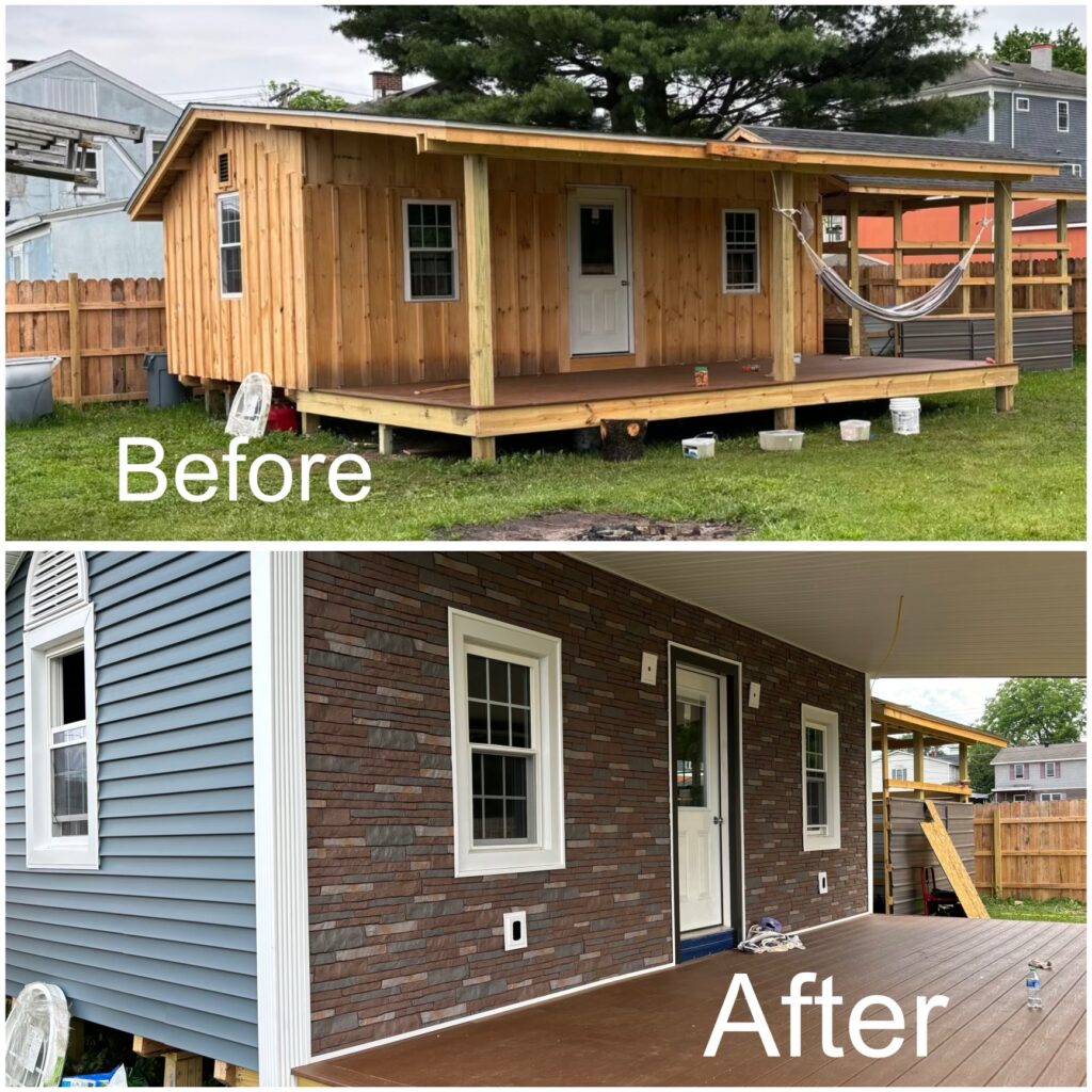 Siding Before and After visual